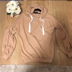 Missguided Nude Oversized Hoodie